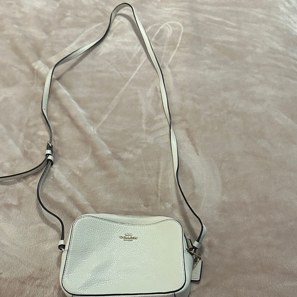 Coach Handbags - Coach Cream Crossbody Bag